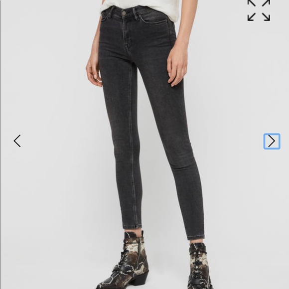 All Saints Grey Cigarette Jeans, 28 - Picture 2 of 8